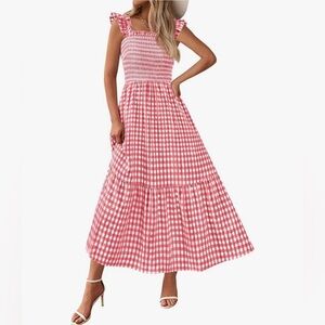 Prettygarden Gingham Maxi Dress